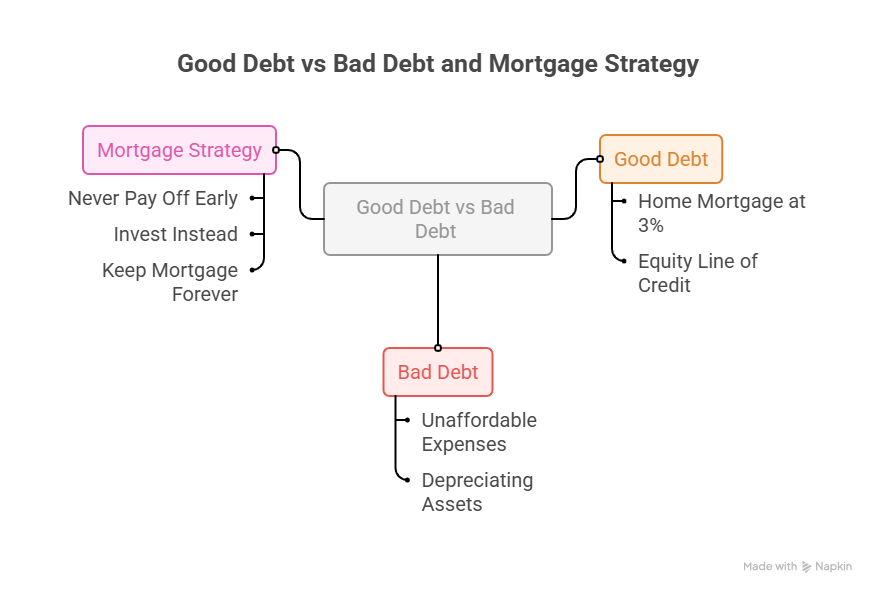 Good Debt vs Bad Debt and Mortgage Strategy